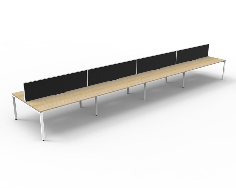 Deluxe Infinity Profile Leg Back To Back Workstations - With Screen