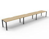Deluxe Infinity Profile Leg 3 Person Single Sided Workstation - No Screen