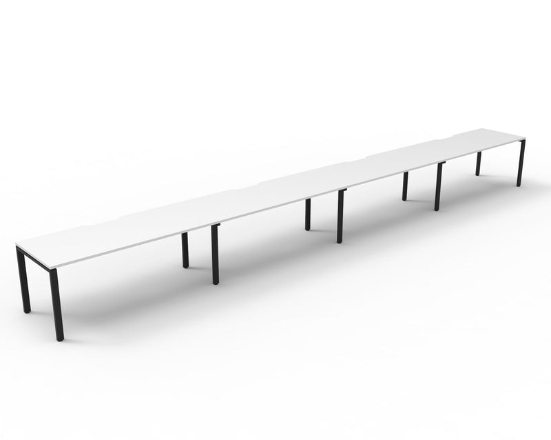 Deluxe Infinity Profile Leg 4 Person Single Sided Workstation - No Screen