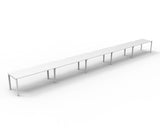 Deluxe Infinity Profile Leg 5 Person Single Sided Workstation - No Screen