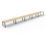 Deluxe Infinity Profile Leg 5 Person Single Sided Workstation - No Screen