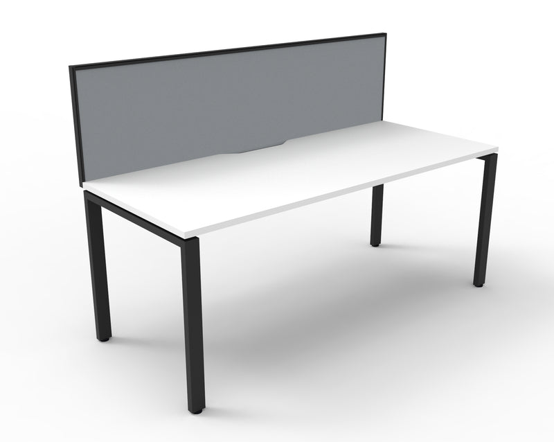 Deluxe Infinity Profile Leg Single Sided Workstations - With Screen