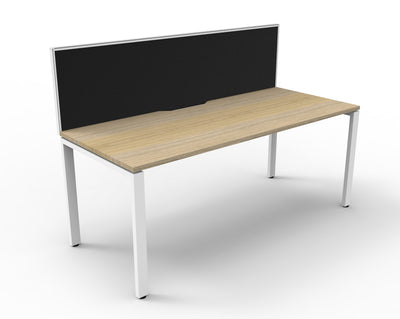 Deluxe Infinity Profile Leg Single Sided Workstations - With Screen