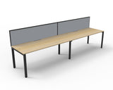 Deluxe Infinity Profile Leg 2 Person Single Sided Workstation - With Screen