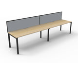 Deluxe Infinity Profile Leg Single Sided Workstations - With Screen
