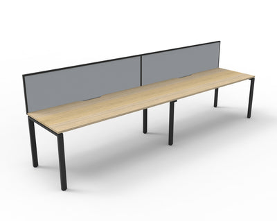 Deluxe Infinity Profile Leg Single Sided Workstations - With Screen