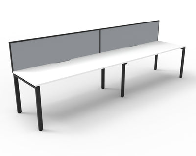 Deluxe Infinity Profile Leg Single Sided Workstations - With Screen