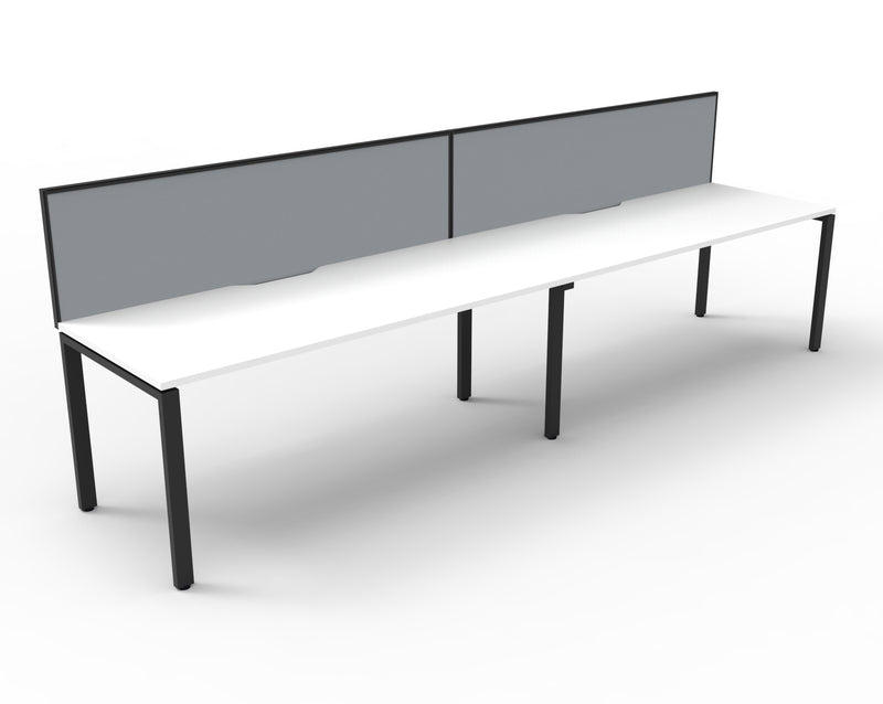 Deluxe Infinity Profile Leg Single Sided Workstations - With Screen