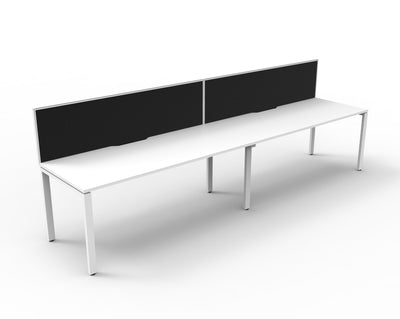 Deluxe Infinity Profile Leg Single Sided Workstations - With Screen