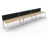 Deluxe Infinity Profile Leg Single Sided Workstations - With Screen
