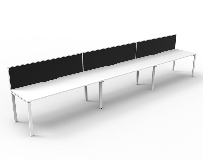 Deluxe Infinity Profile Leg Single Sided Workstations - With Screen