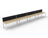 Deluxe Infinity Profile Leg Single Sided Workstations - With Screen