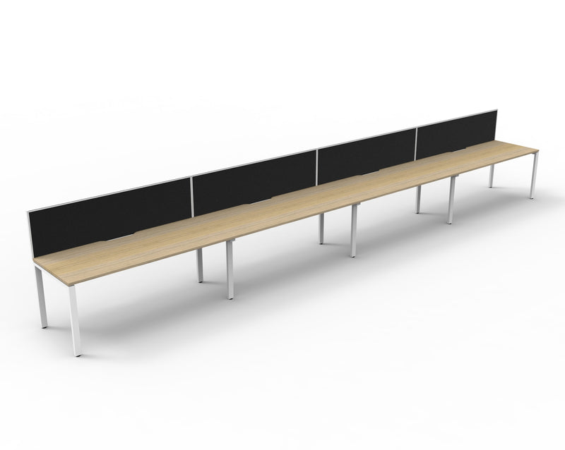 Deluxe Infinity Profile Leg Single Sided Workstations - With Screen