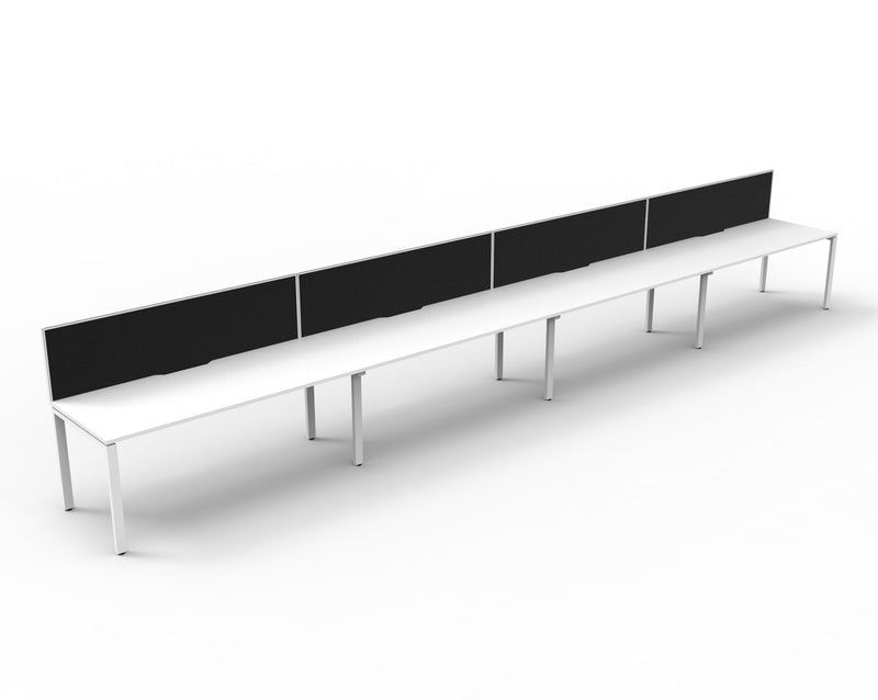 Deluxe Infinity Profile Leg Single Sided Workstations - With Screen