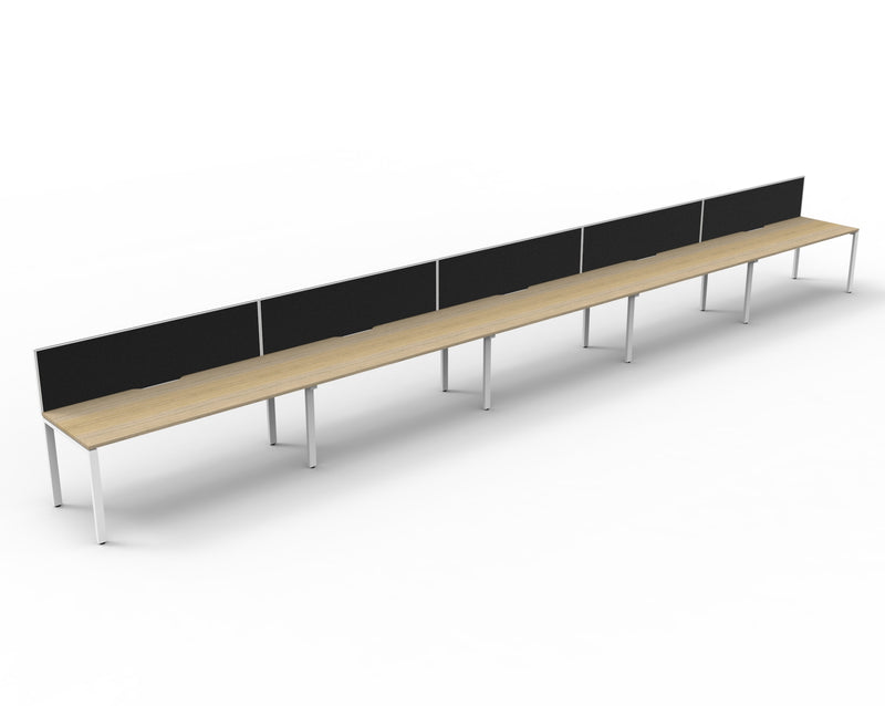 Deluxe Infinity Profile Leg Single Sided Workstations - With Screen
