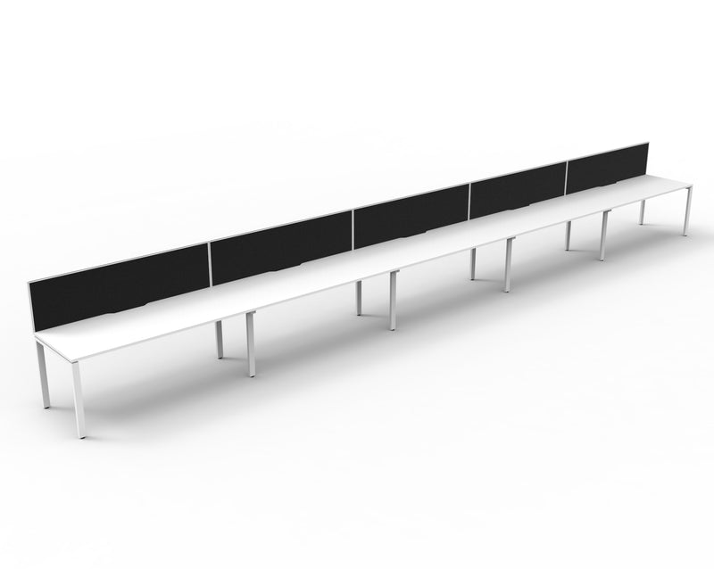 Deluxe Infinity Profile Leg Single Sided Workstations - With Screen
