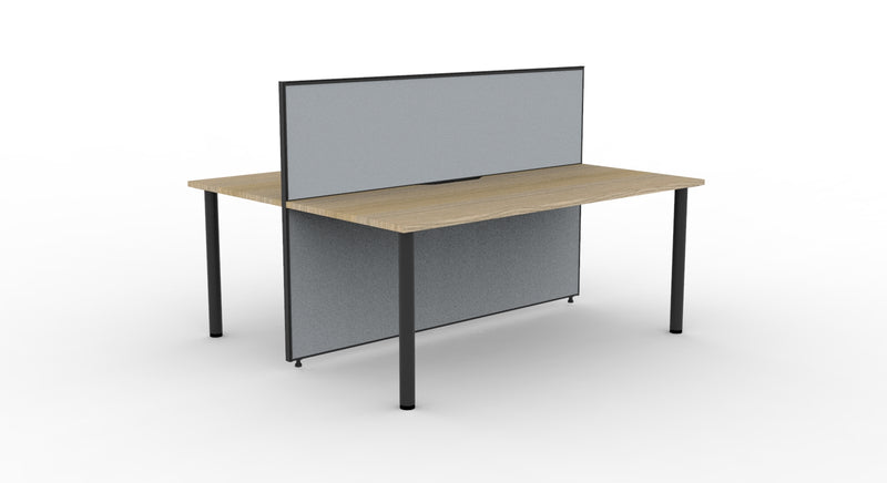 Shush30 Round Leg Back To Back Workstations - 1200mm High Screens