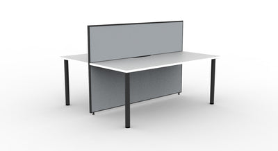 Shush30 Round Leg Back To Back Workstations - 1200mm High Screens