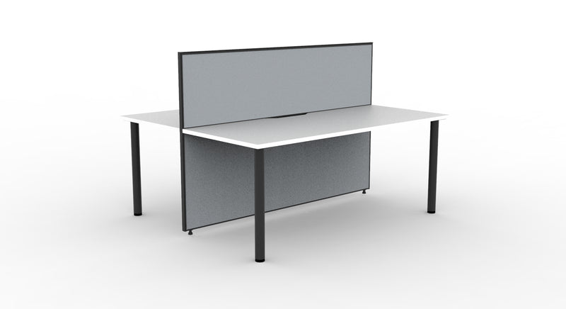 Shush30 Round Leg Back To Back Workstations - 1200mm High Screens