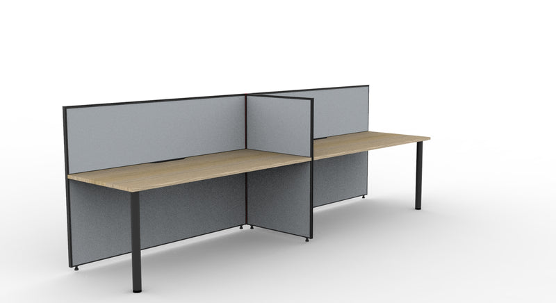 Shush30 Round Leg Single Sided Workstations - 1200mm High Screens