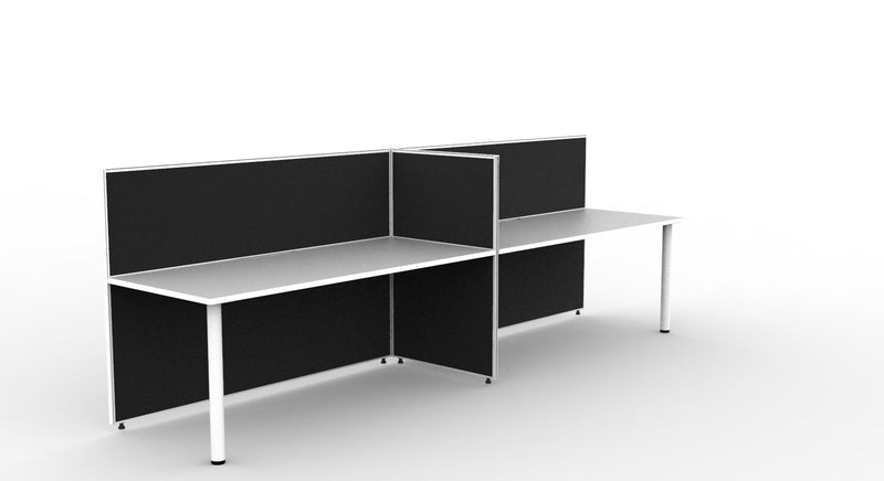 Shush30 Round Leg 2 Person Single Sided Workstation