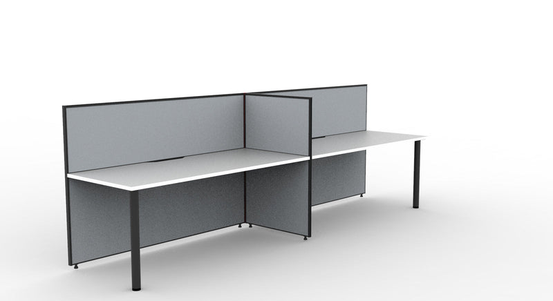 Shush30 Round Leg 2 Person Single Sided Workstation