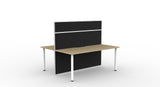 Shush30 Round Leg Back To Back Workstations - 1500mm High Screens
