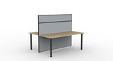 Shush30 Round Leg Back To Back Workstations - 1500mm High Screens