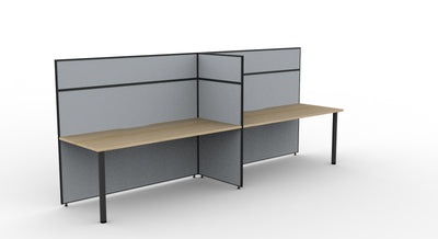 Shush30 Round Leg 2 Person Single Sided Workstation