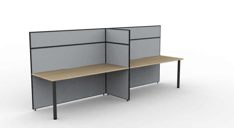 Shush30 Round Leg 2 Person Single Sided Workstation