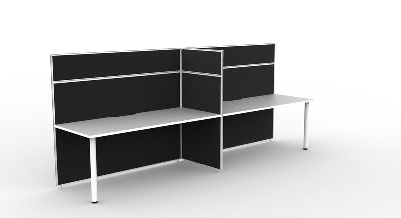 Shush30 Round Leg 2 Person Single Sided Workstation