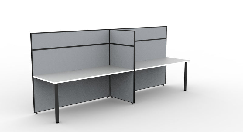 Shush30 Round Leg Single Sided Workstations - 1500mm High Screens