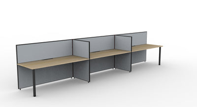 Shush30 Round Leg Single Sided Workstations - 1200mm High Screens