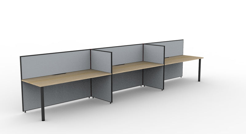 Shush30 Round Leg Single Sided Workstations - 1200mm High Screens