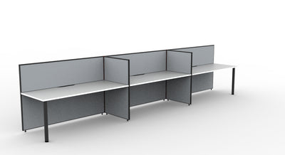 Shush30 Round Leg Single Sided Workstations - 1200mm High Screens