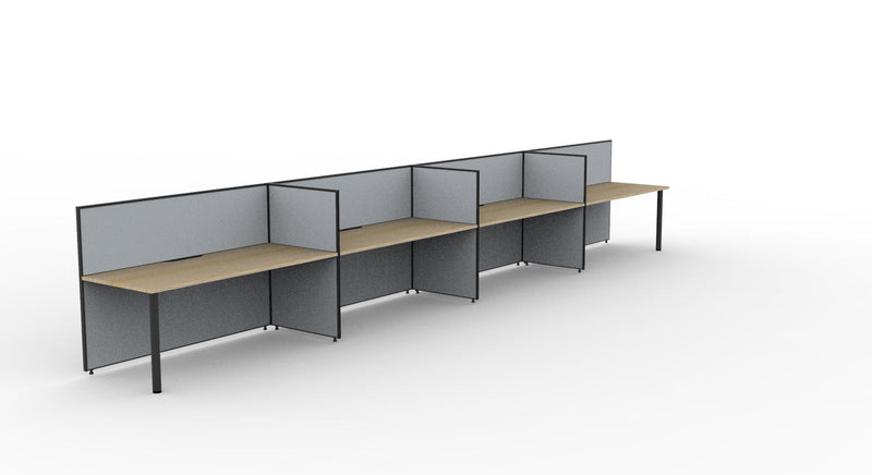Shush30 Round Leg 4 Person Single Sided Workstation