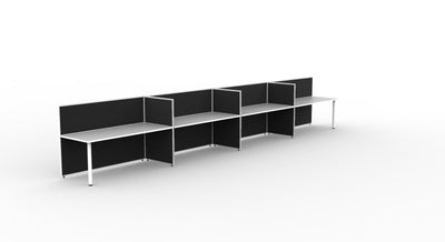 Shush30 Round Leg Single Sided Workstations - 1200mm High Screens