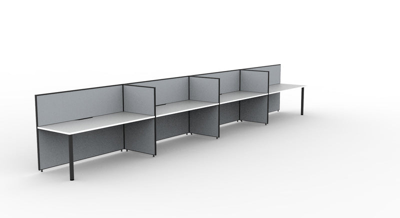 Shush30 Round Leg 4 Person Single Sided Workstation