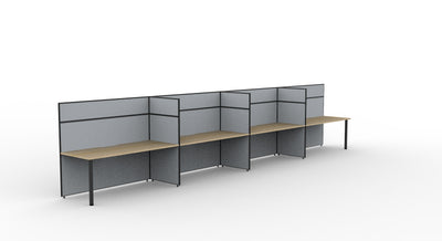 Shush30 Round Leg 4 Person Single Sided Workstation