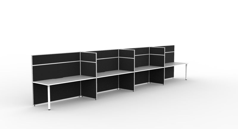 Shush30 Round Leg Single Sided Workstations - 1500mm High Screens