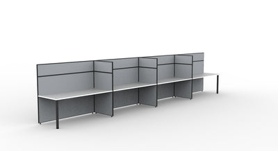 Shush30 Round Leg 4 Person Single Sided Workstation