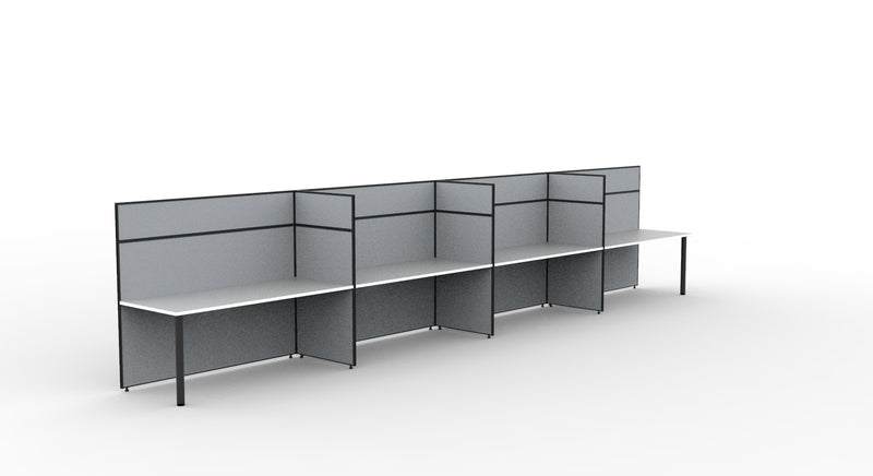 Shush30 Round Leg 4 Person Single Sided Workstation