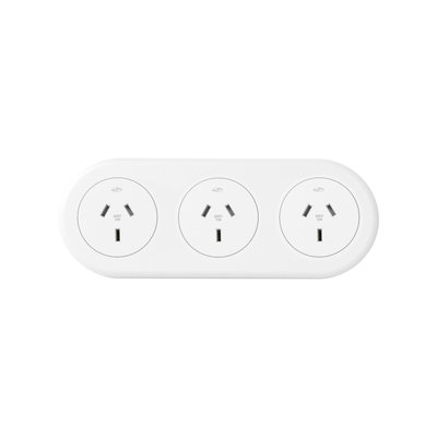 3 x GPO / 1000mm Interconnecting Tag Lead / White