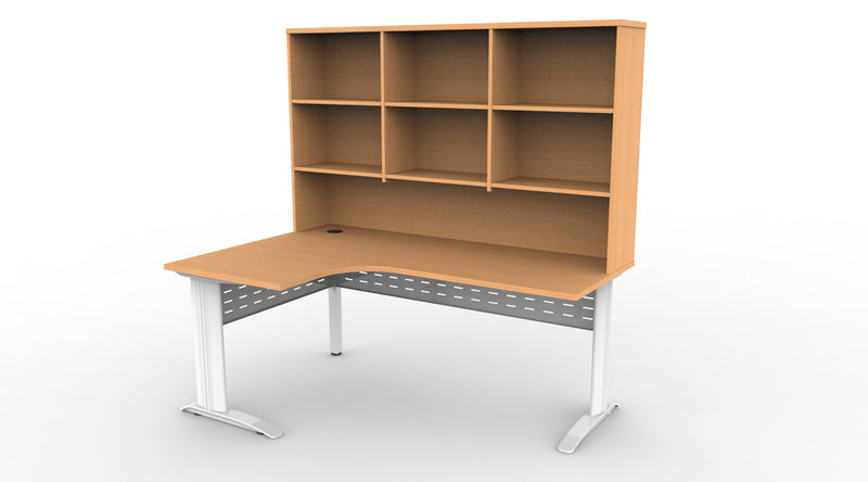 Rapid Span Corner Workstation & Hutch Combo