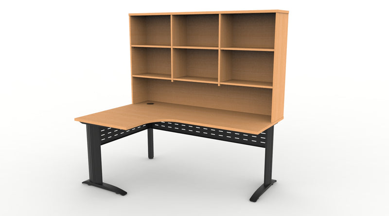 Rapid Span Corner Workstation & Hutch Combo