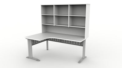 Rapid Span Corner Workstation & Hutch Combo