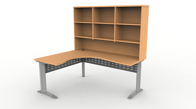 Rapid Span Corner Workstation & Hutch Combo