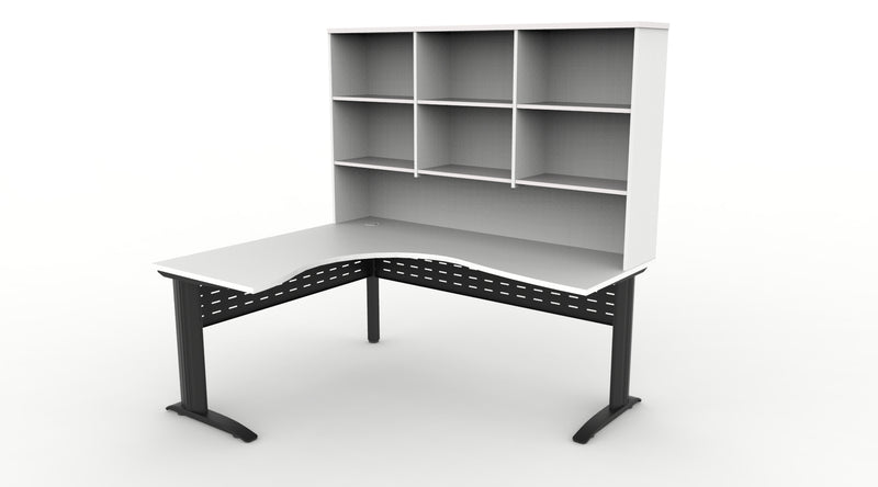 Rapid Span Corner Workstation & Hutch Combo