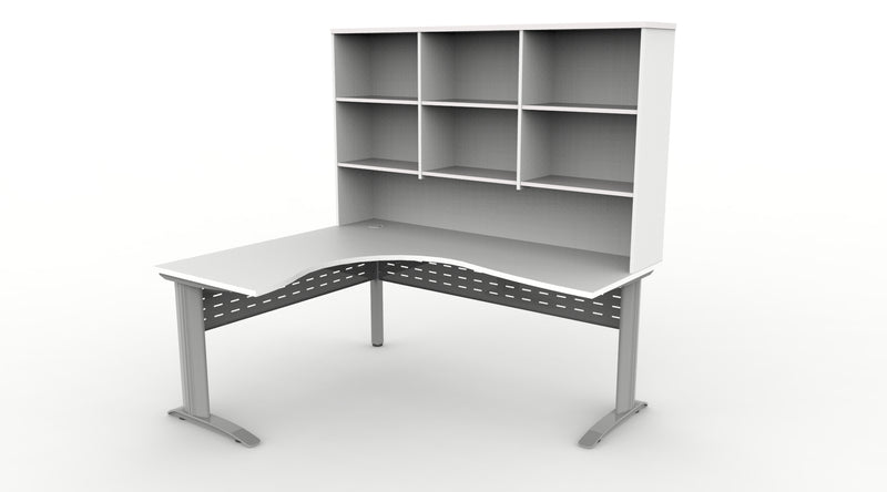 Rapid Span Corner Workstation & Hutch Combo