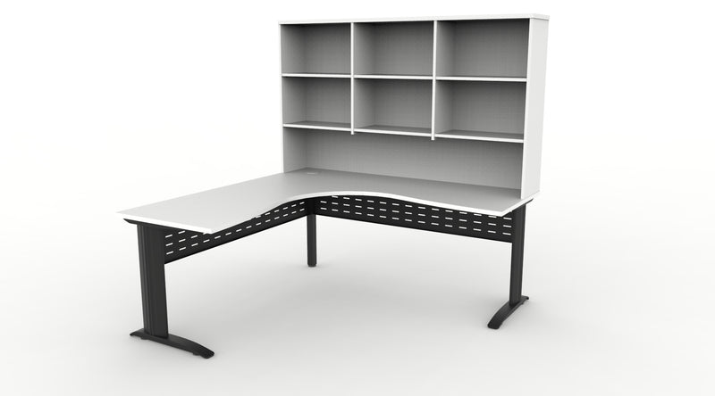 Rapid Span Corner Workstation & Hutch Combo